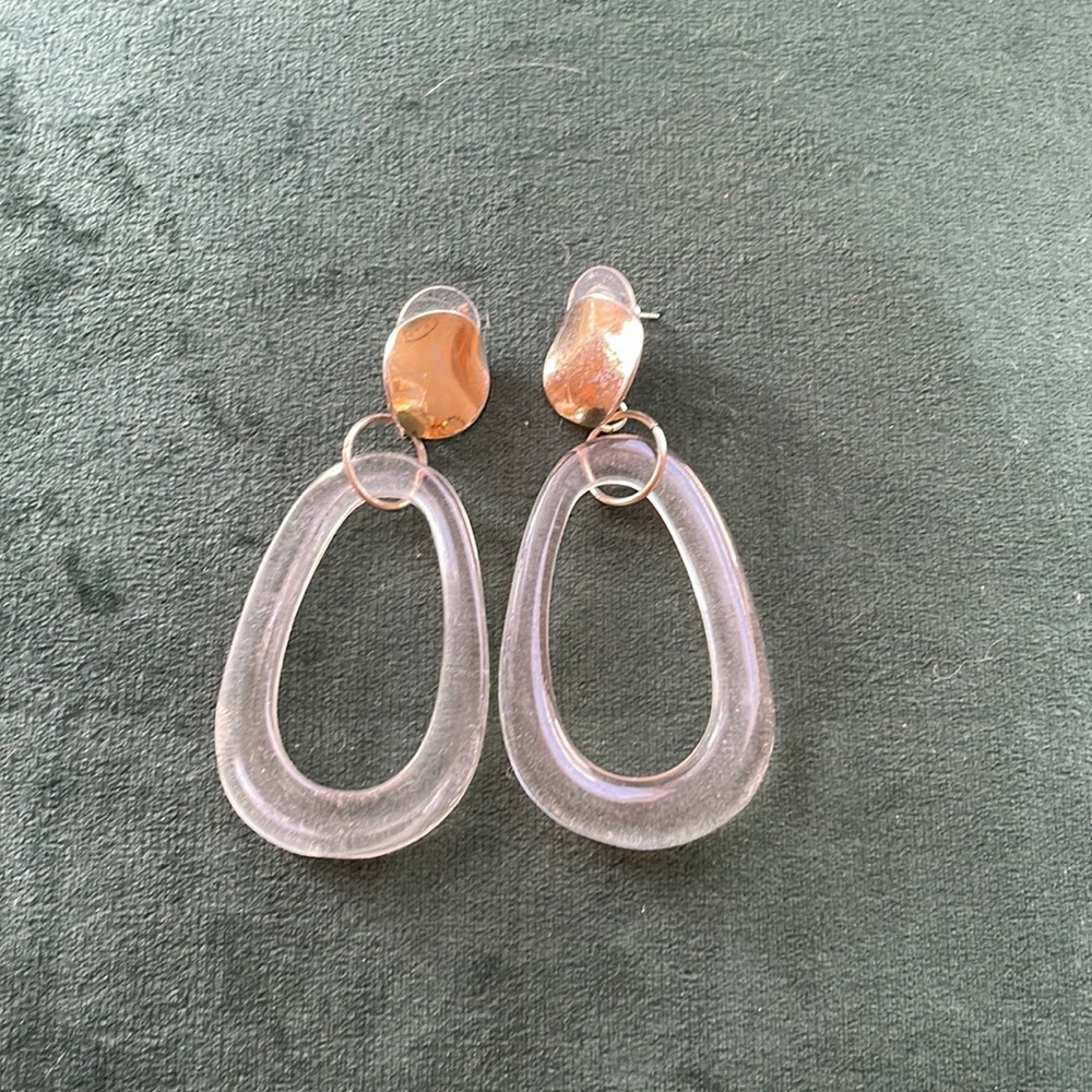 Clear plastic earrings